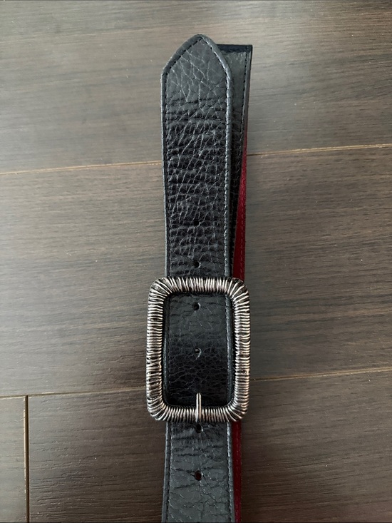 Old Gringo Black Belt with Red Interior and Silver Buckle main image 7
